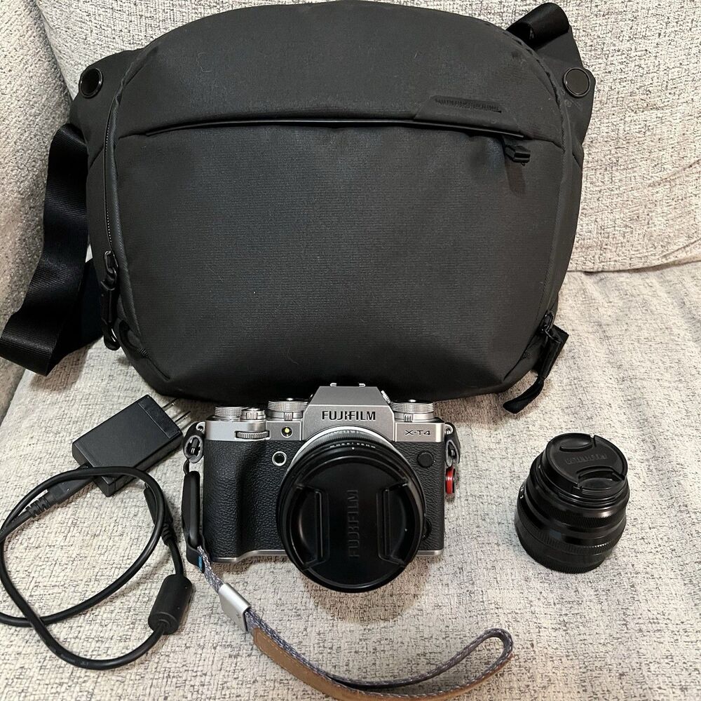Fujifilm X-T4 26.1 MP Mirrorless Camera Silver Bundle With 2 Lens And Camera Bag